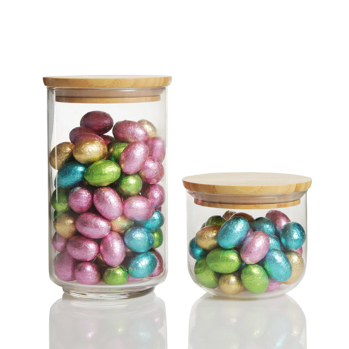 Personalised Easter Treat Jar with Wooden Lid - Bunny Tail