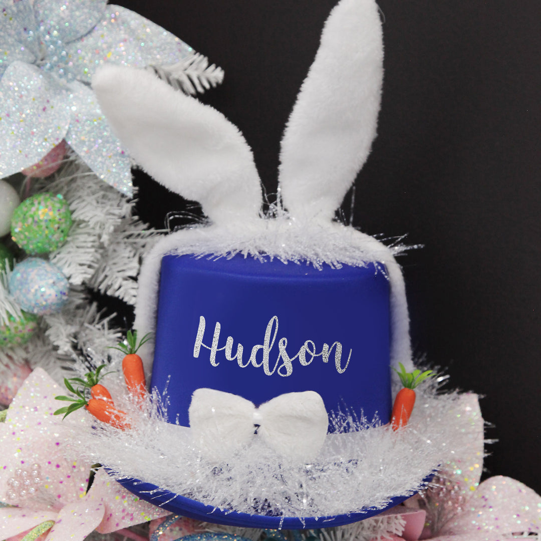 Handmade Blue Easter Bunny Top Hat