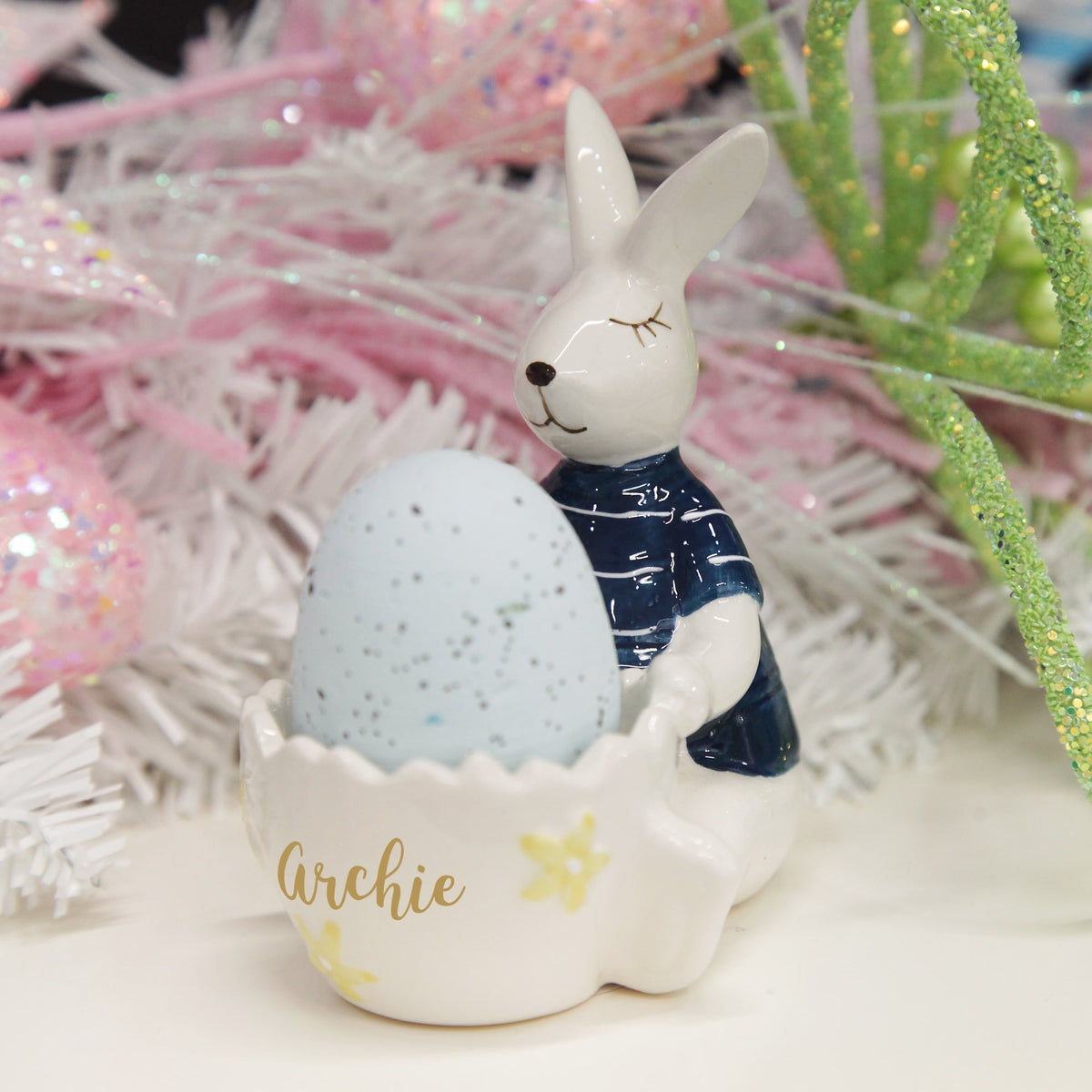 Personalised Frank Bunny Easter Egg Cup