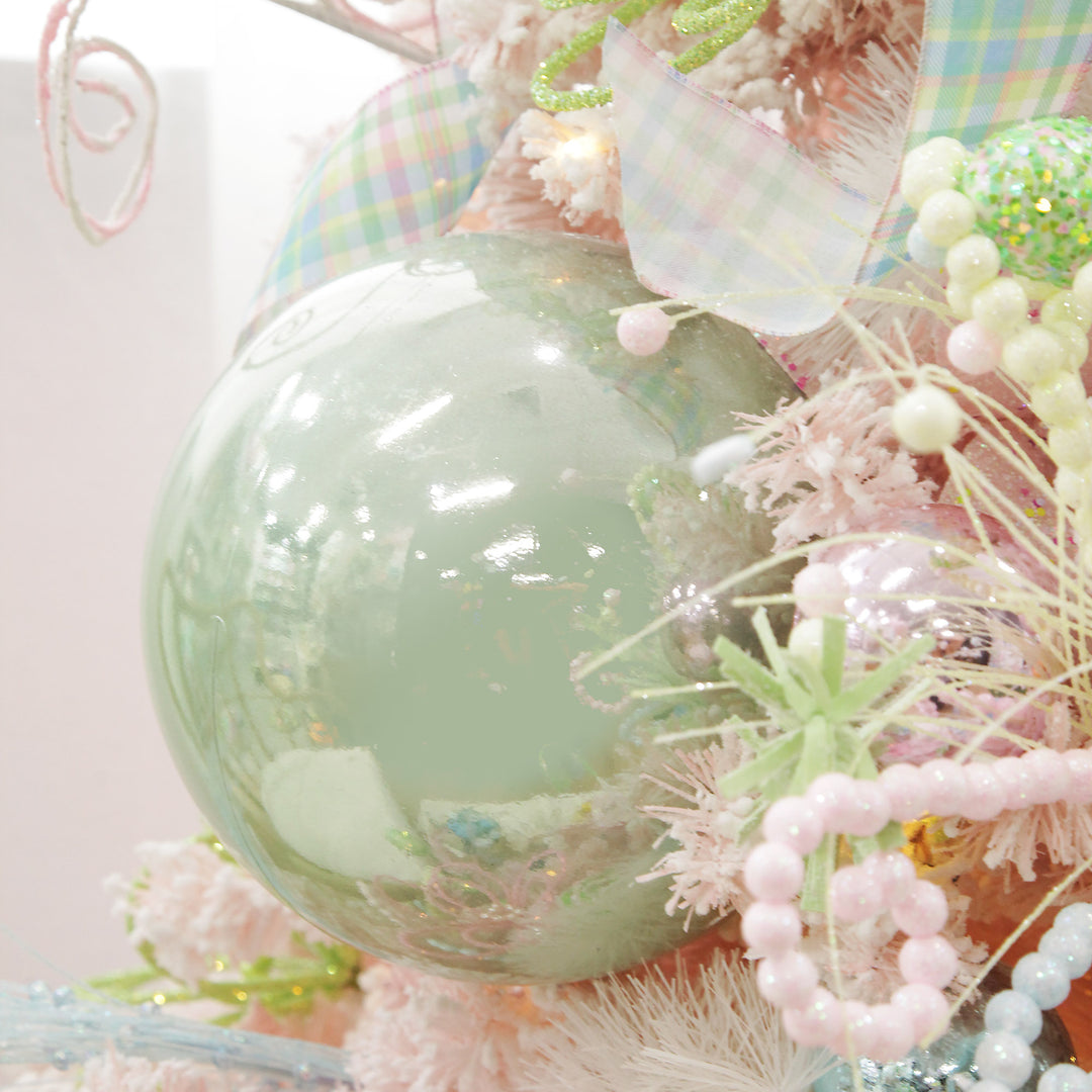 Mint Green Jumbo Shatterproof Christmas Bauble Decoration - 25cm - Gloss