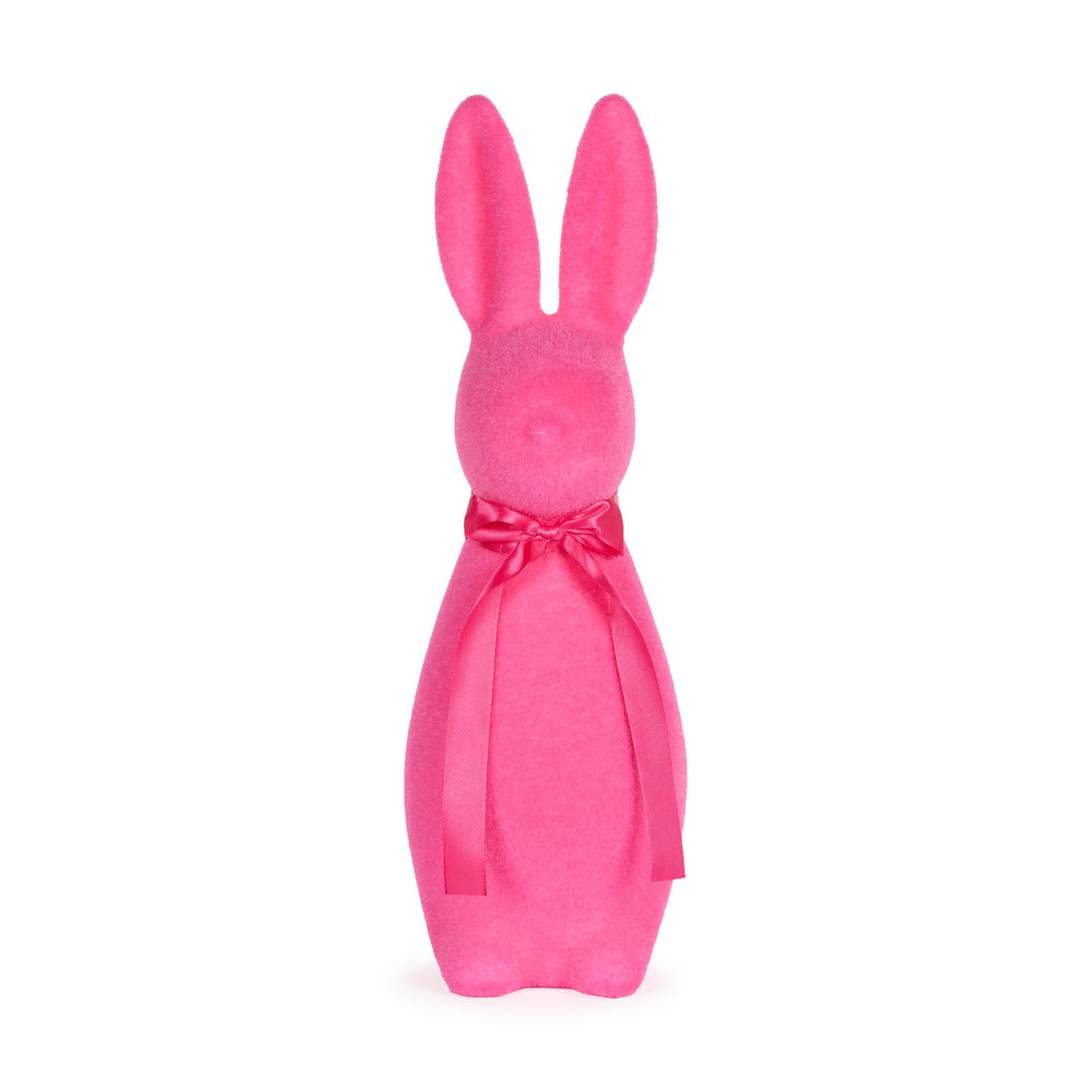 Standing Pink Felt Bunny with Bow Ornament (41cm)