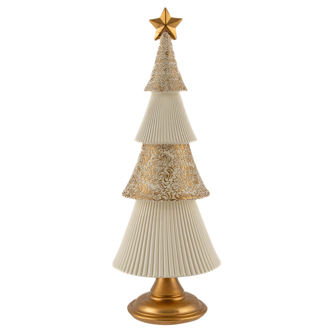 Elegant White and Gold Christmas Tree Decoration - Large 41cm(h)
