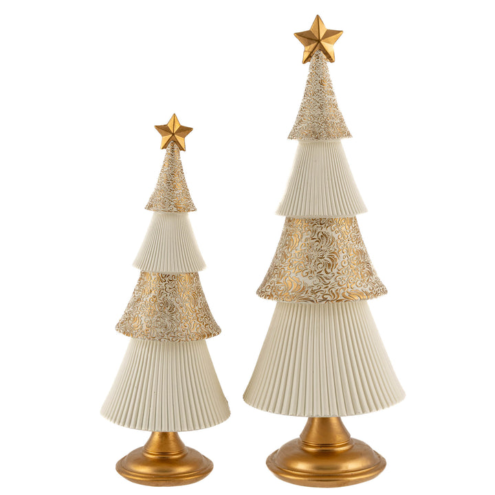 Elegant White and Gold Christmas Tree Decoration - Large 41cm(h)