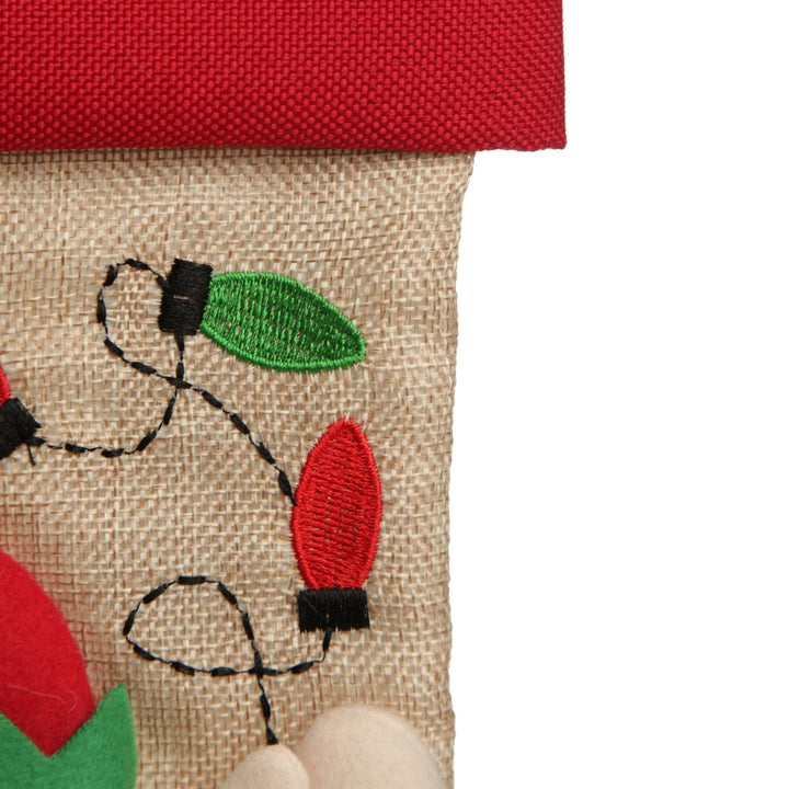 Personalised Boy Elf Christmas Stocking with Dangly Legs