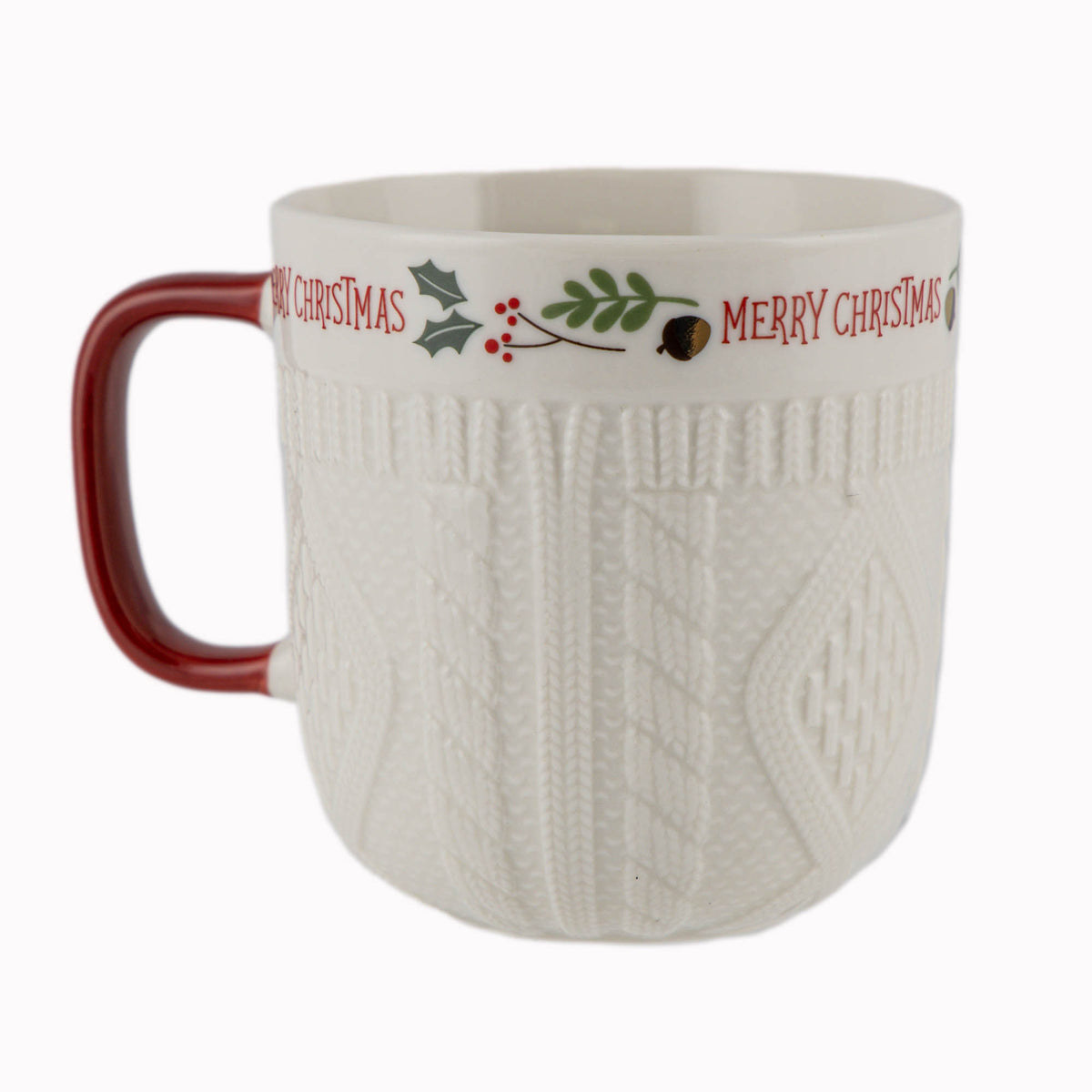 Embossed Christmas Sweater Mug - Merry Christmas