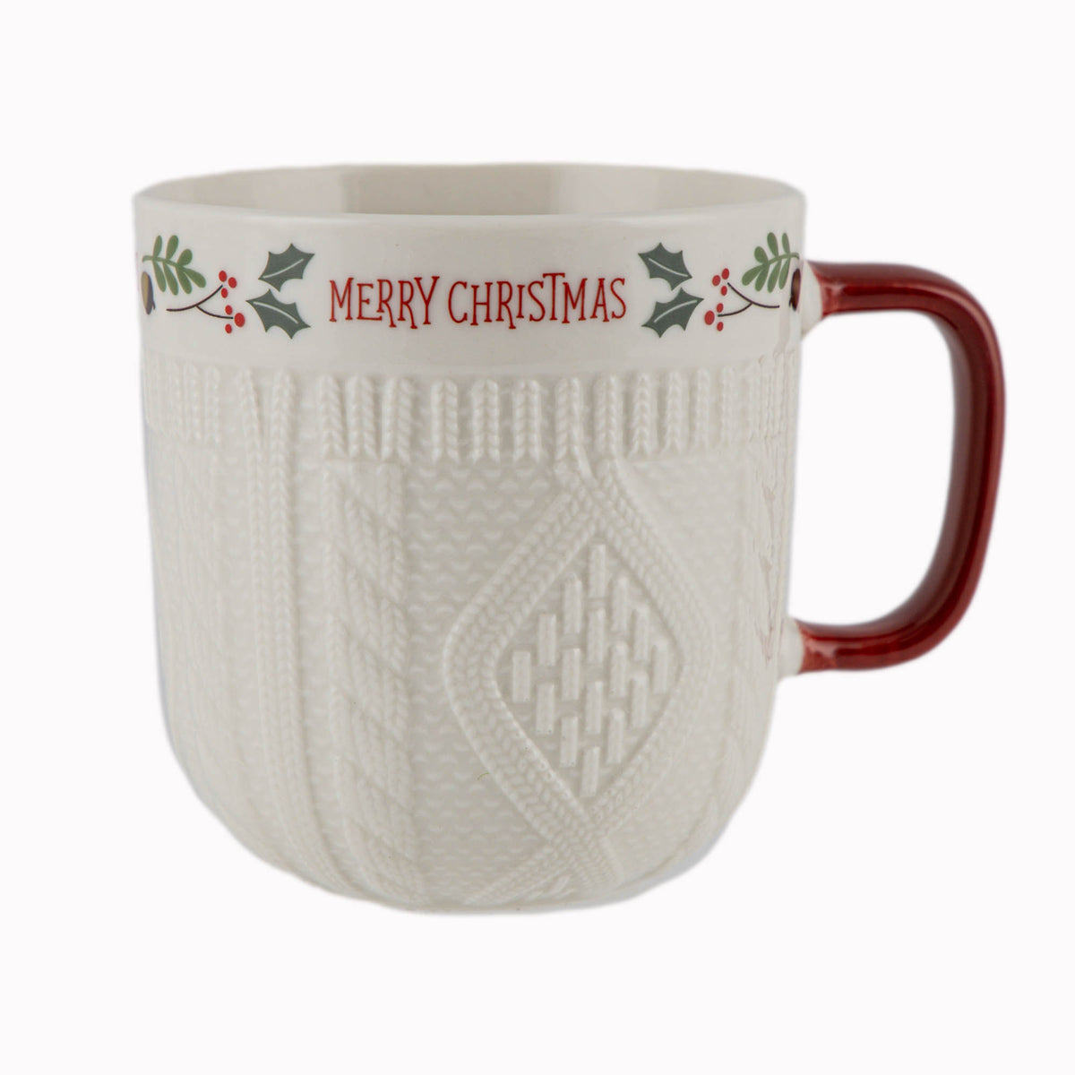 Embossed Christmas Sweater Mug - Merry Christmas