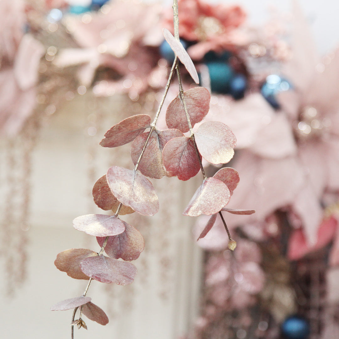 Dusky Pink Round Leaf Eucalyptus Dollar Gum Spray