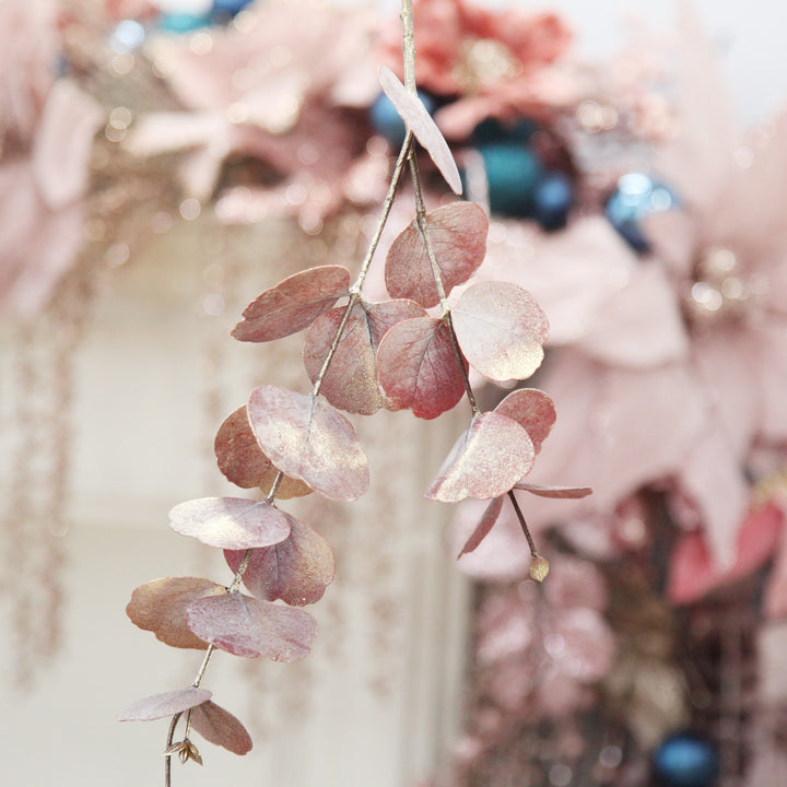 Dusky Pink Round Leaf Eucalyptus Dollar Gum Spray