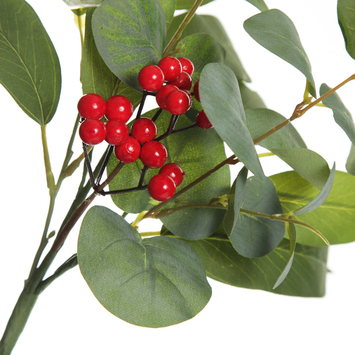Eucalyptus with Red Berries Christmas Spray