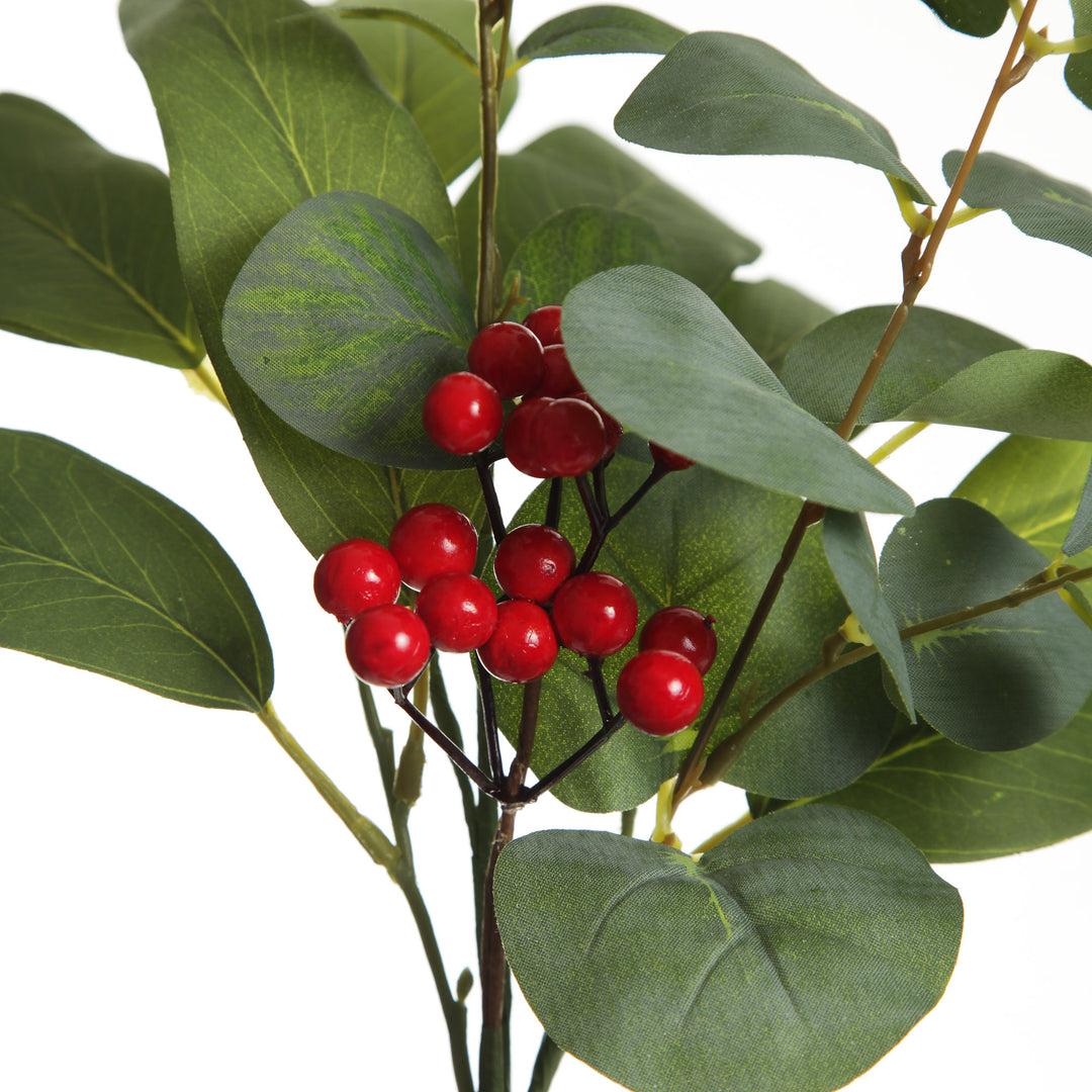 Eucalyptus with Red Berries Christmas Spray