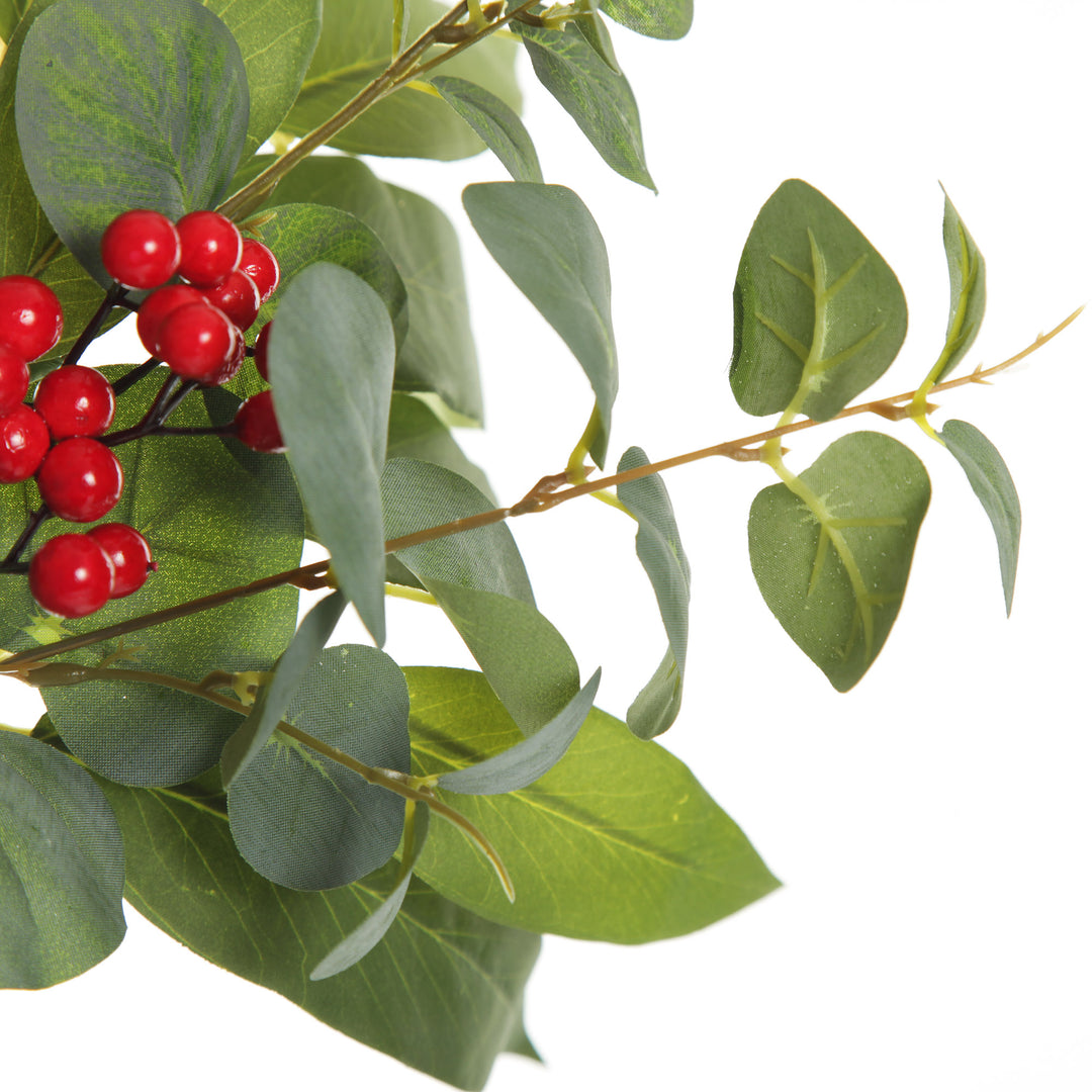 Eucalyptus with Red Berries Christmas Spray