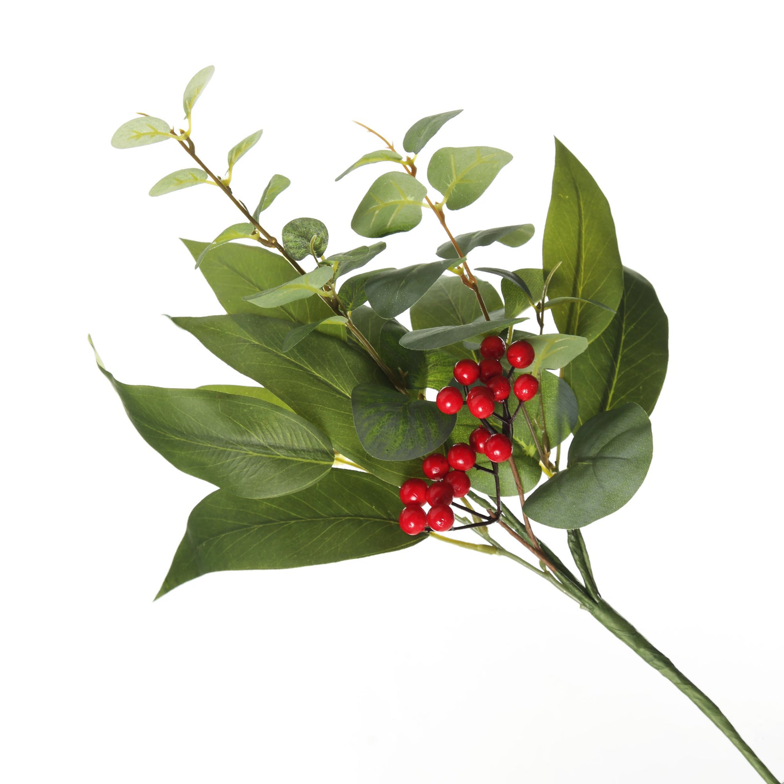 Eucalyptus with Red Berries Christmas Spray