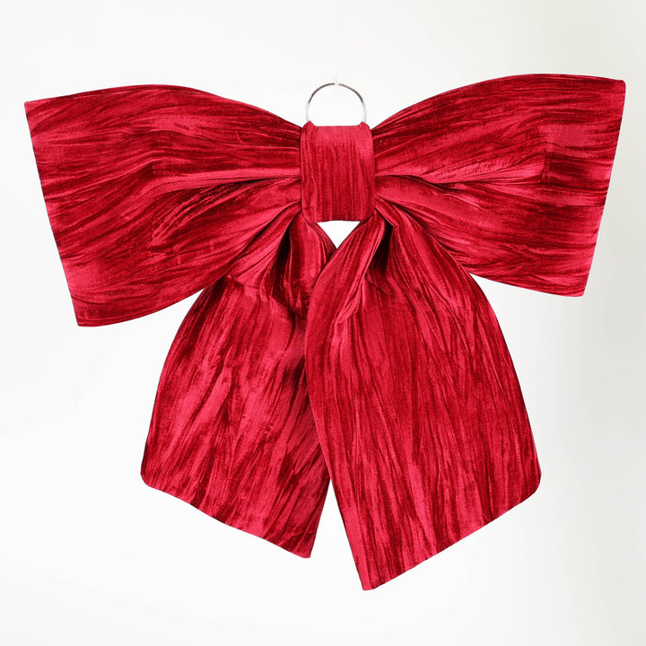 Extra Large Padded Burgundy Velvet Bow - 67cm (D)