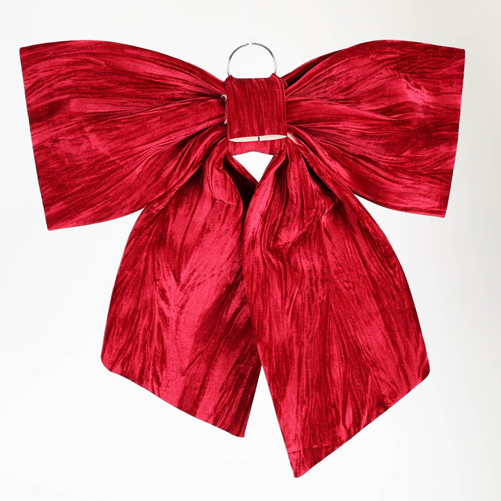 Extra Large Padded Burgundy Velvet Bow - 67cm (D)