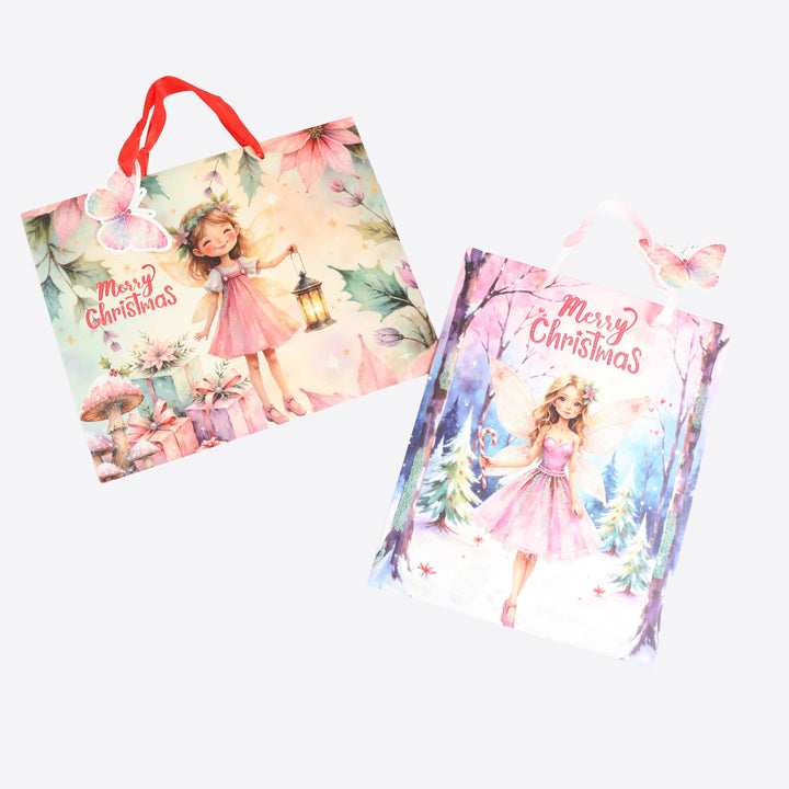 Fairy and Dinosaur Christmas Gift Bags - Large - Assorted
