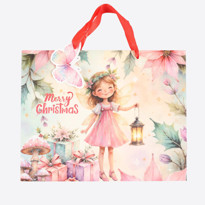 Fairy and Dinosaur Christmas Gift Bags - Large - Assorted