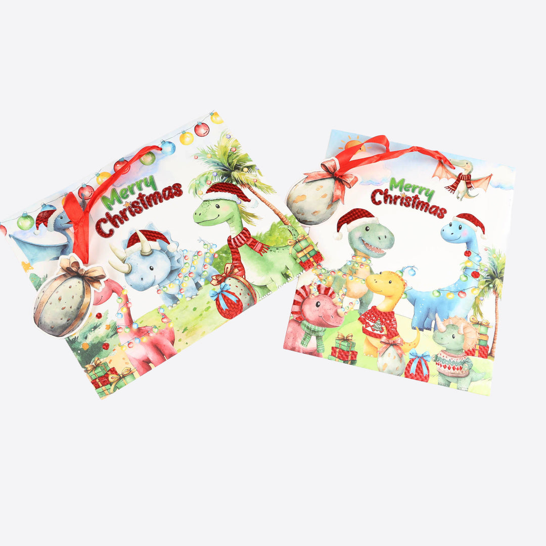 Fairy and Dinosaur Christmas Gift Bags - Large - Assorted