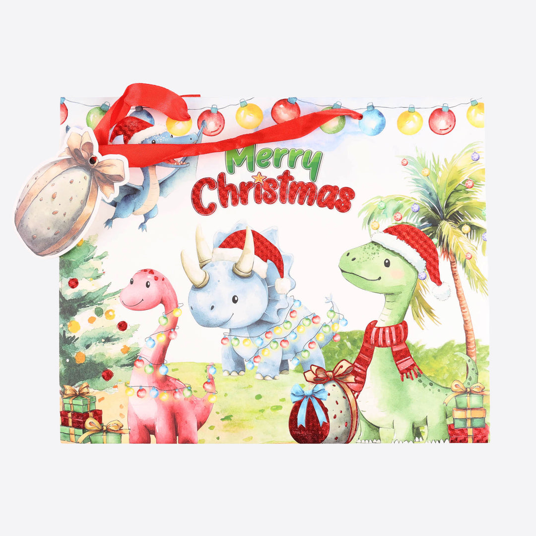 Fairy and Dinosaur Christmas Gift Bags - Large - Assorted