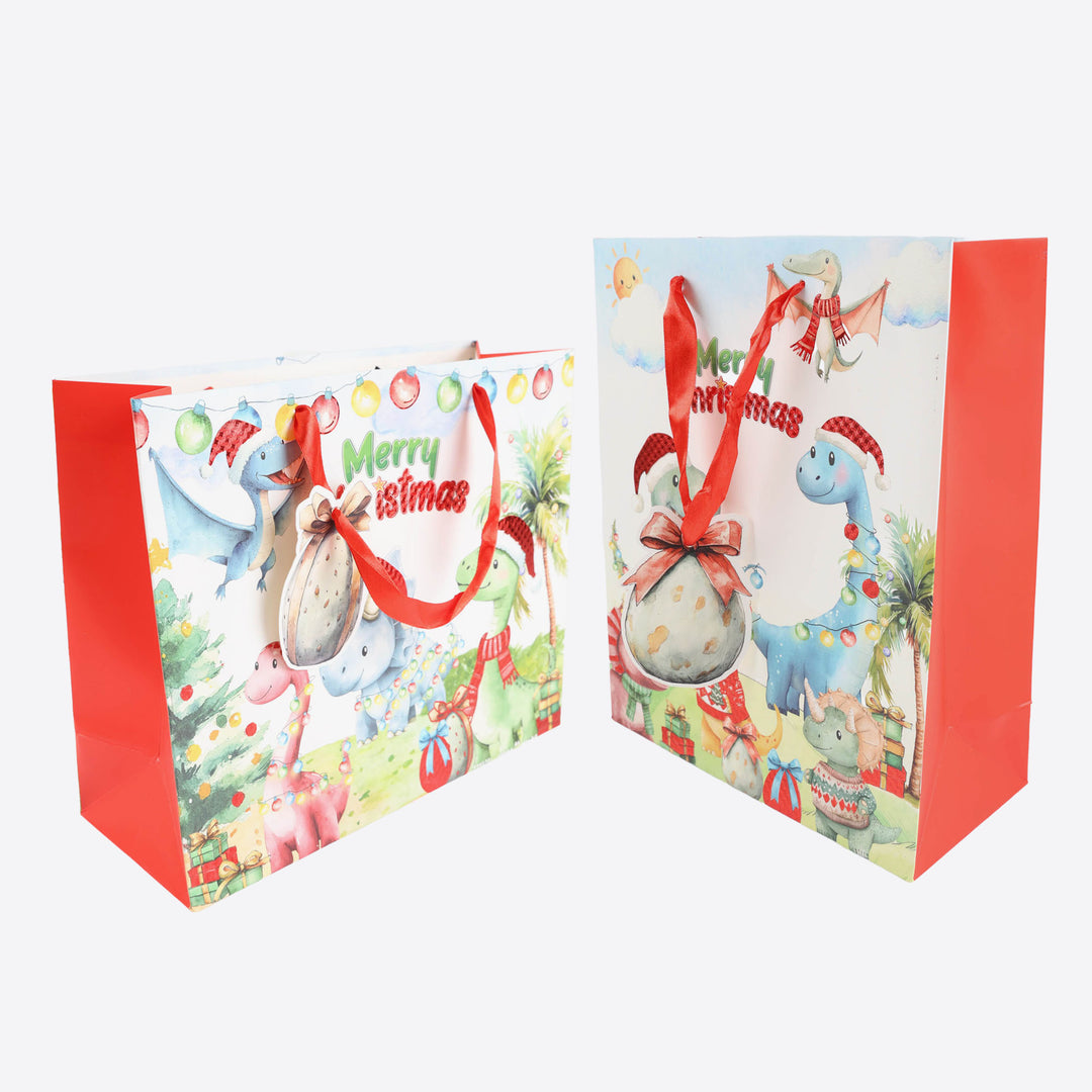 Fairy and Dinosaur Christmas Gift Bags - Large - Assorted