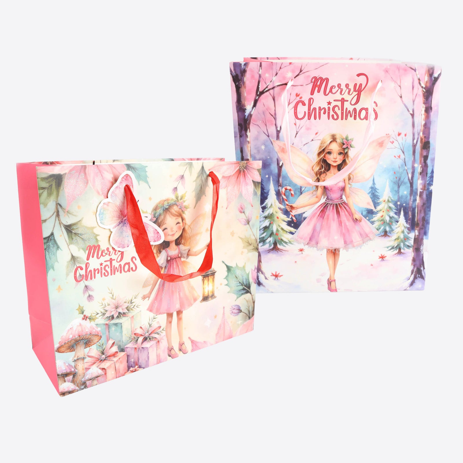 Fairy and Dinosaur Christmas Gift Bags - Large - Assorted