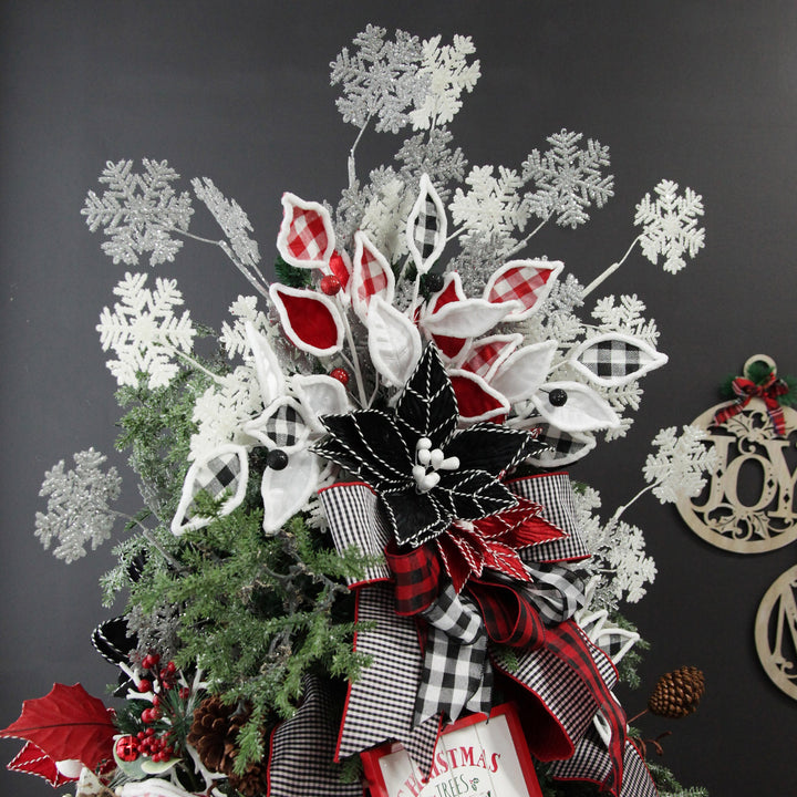 Silver Glitter Snowflake Christmas Spray