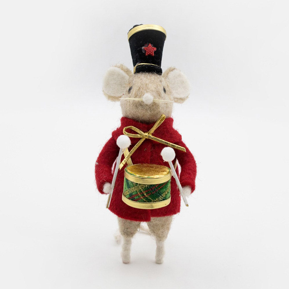 Felt Circus Mouse with Drum - 20cm