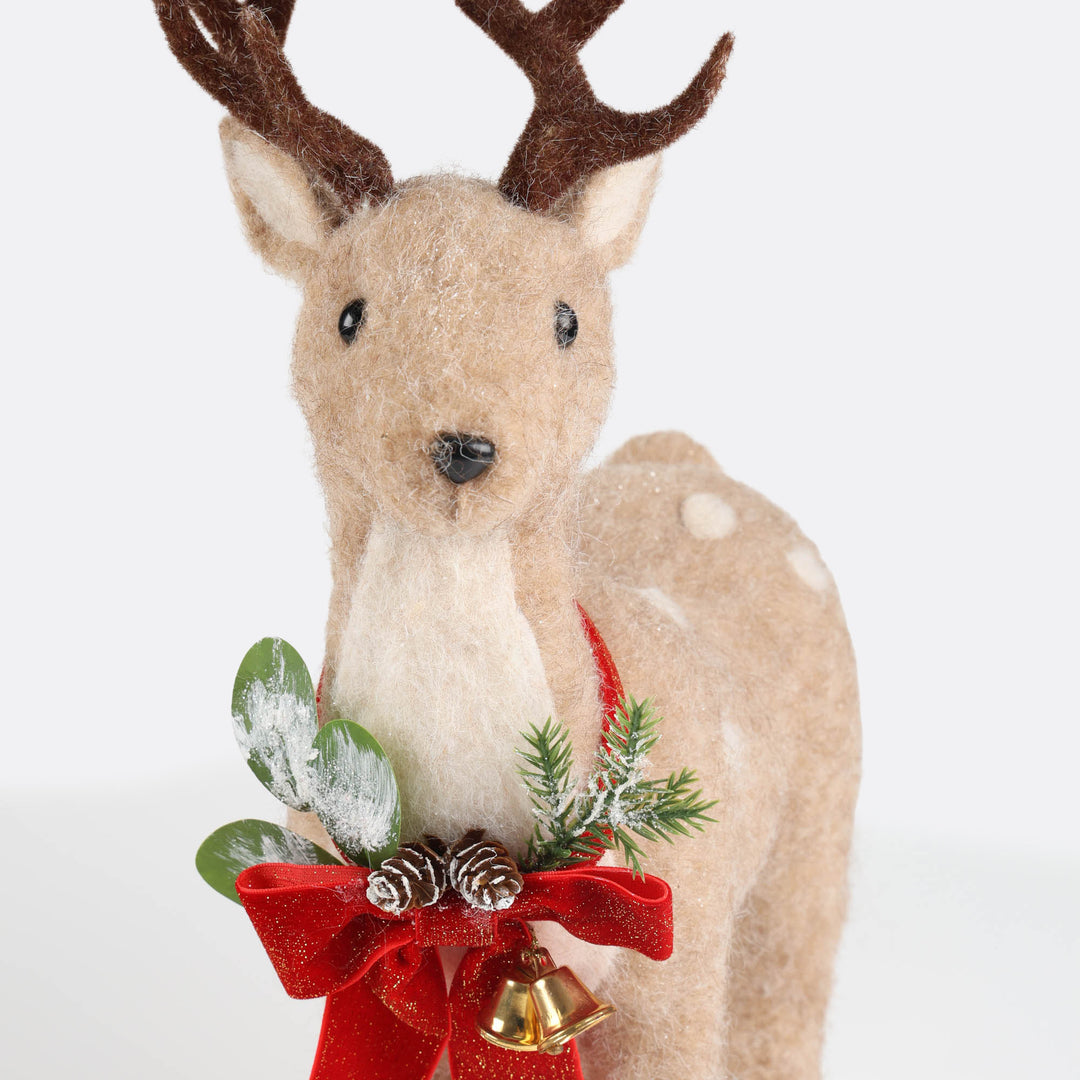 Felt Reindeer with Scarf - 47cm