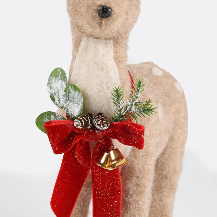 Felt Reindeer with Scarf - 47cm