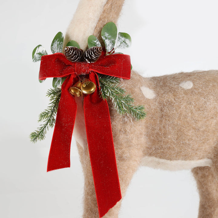 Felt Reindeer with Scarf - 75cm
