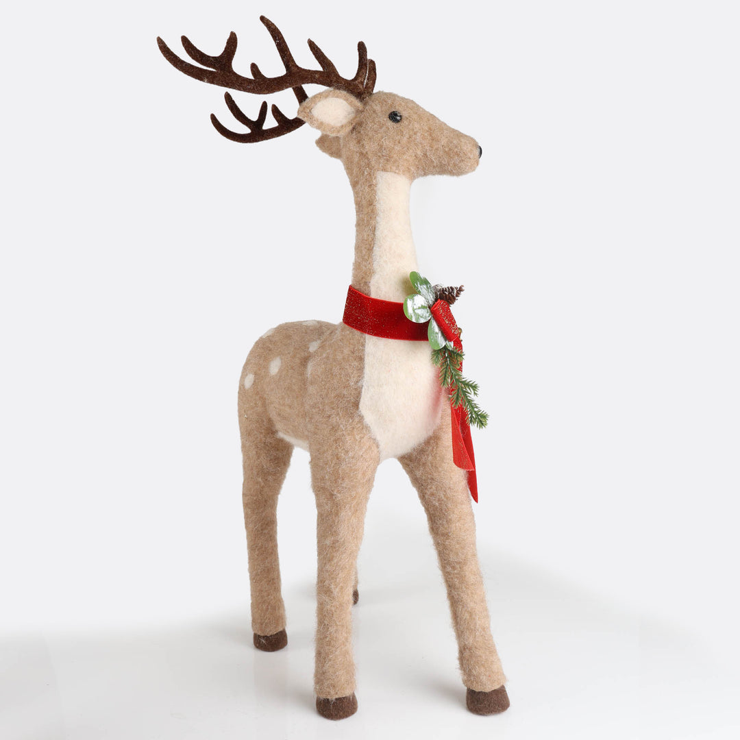 Felt Reindeer with Scarf - 75cm