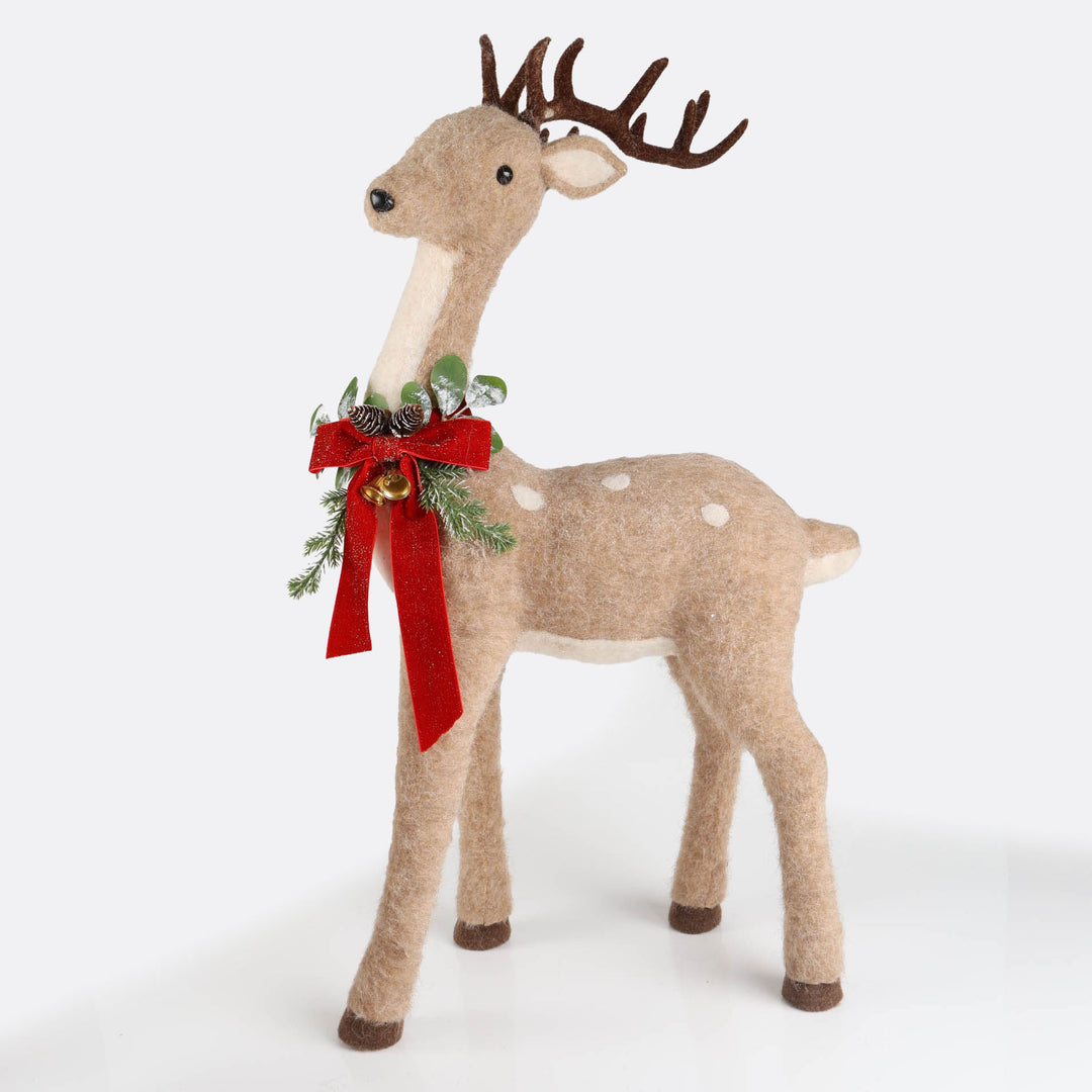 Felt Reindeer with Scarf - 75cm