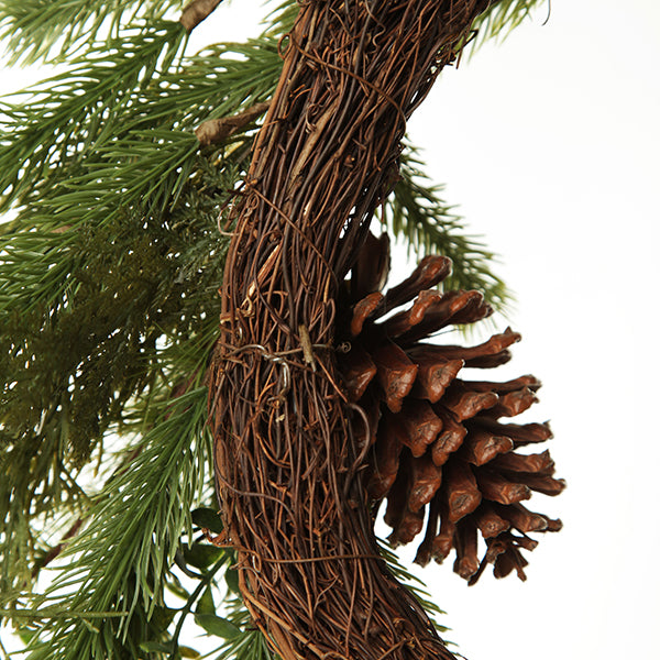 Fir and Pinecone Wreath - Detail
