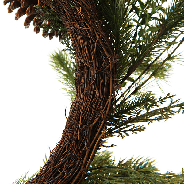 Fir and Pinecone Wreath - Detail