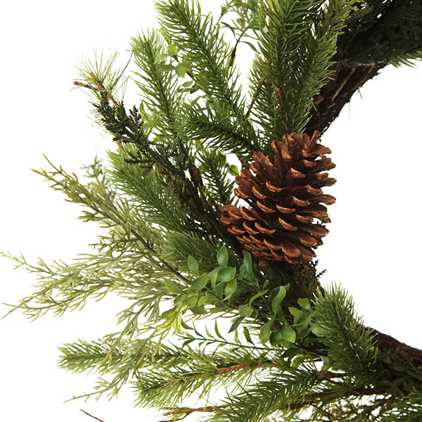 Fir and Pinecone Wreath - Detail