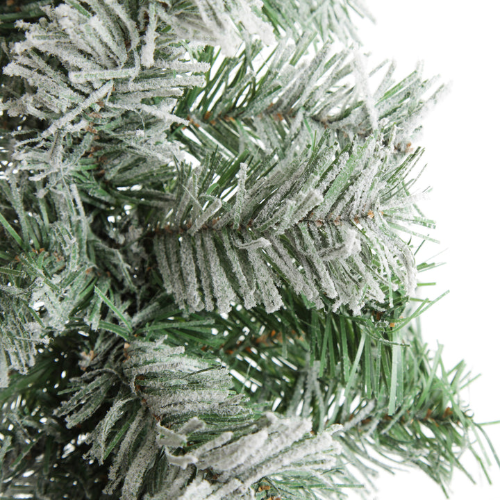 Flocked Alpine Christmas Garland