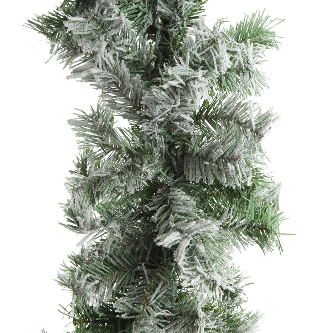 Flocked Alpine Christmas Garland