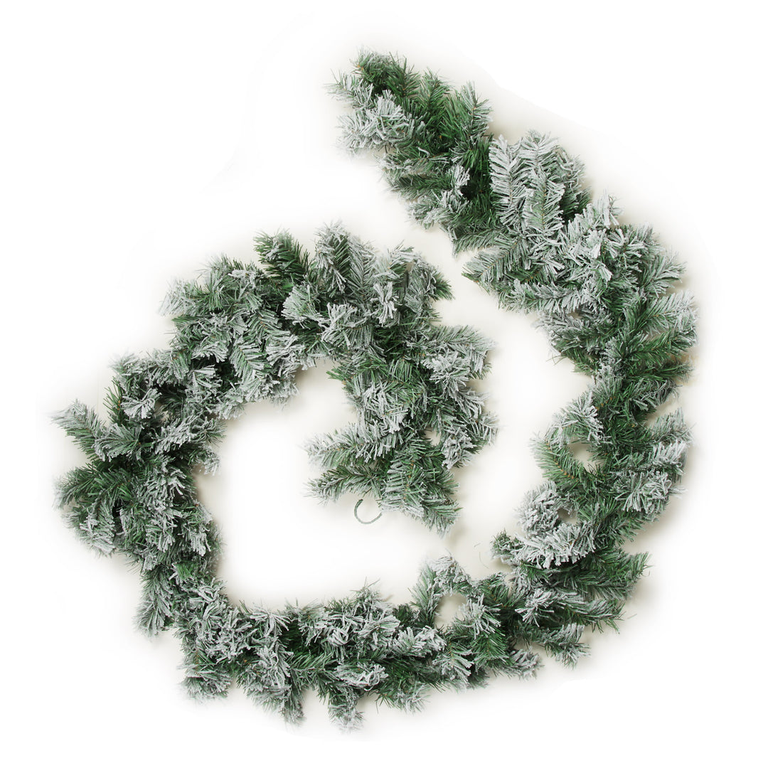 Flocked Alpine Christmas Garland
