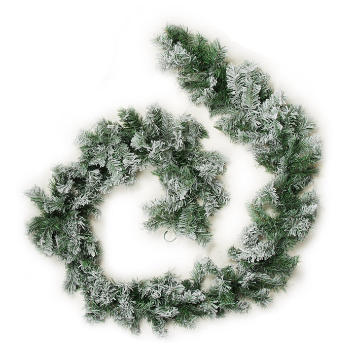 Flocked Alpine Christmas Garland