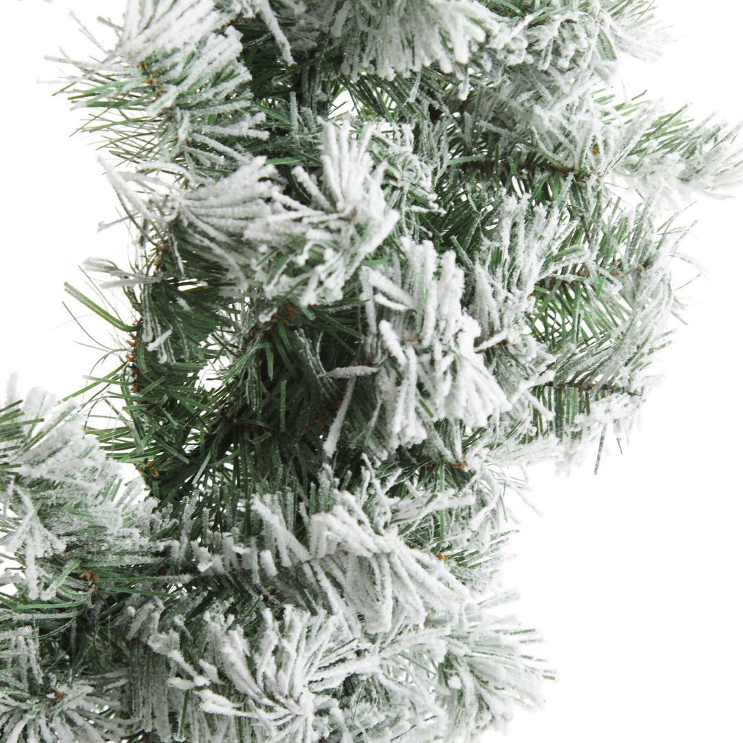Flocked Alpine Christmas Wreath (70cm Dia)