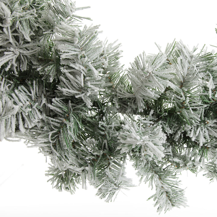 Flocked Alpine Christmas Wreath