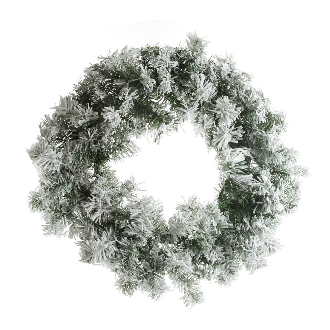Flocked-Alpine-Christmas-Wreath