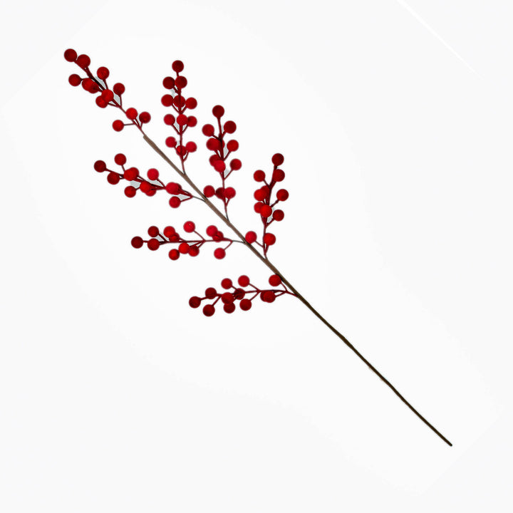 Flocked Berry Spray (68cm)