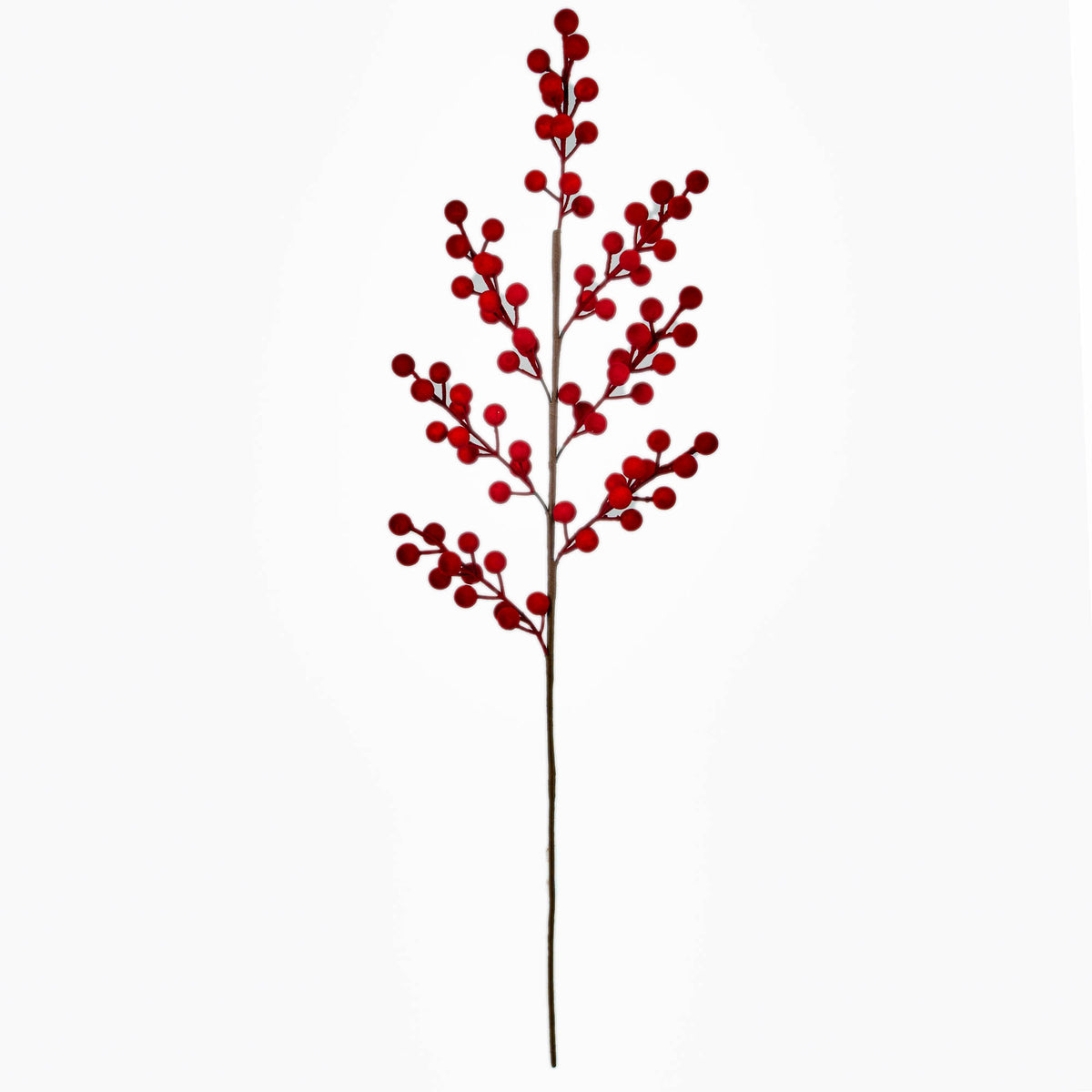 Flocked Berry Spray (68cm)