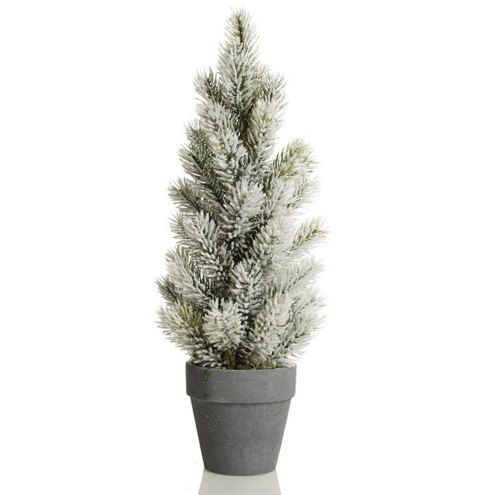 Flocked Pine Table Top Christmas Tree