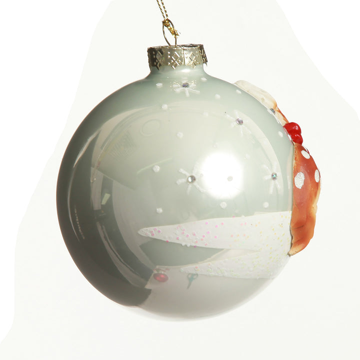 Frosted Glass 3D Bambi Christmas Bauble