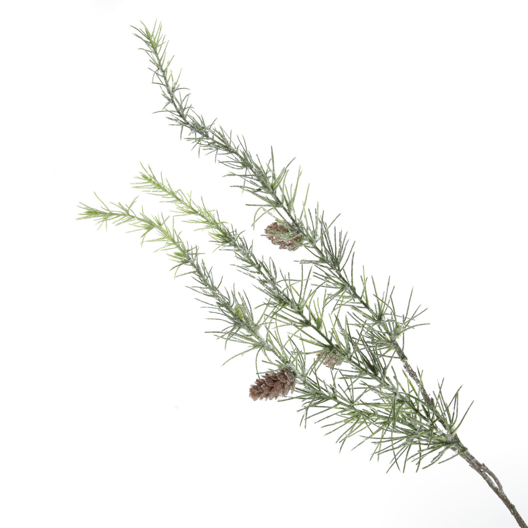 Frosted Pine with Pinecones Hanging Spray