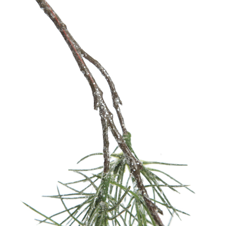Frosted Pine with Pinecones Hanging Spray
