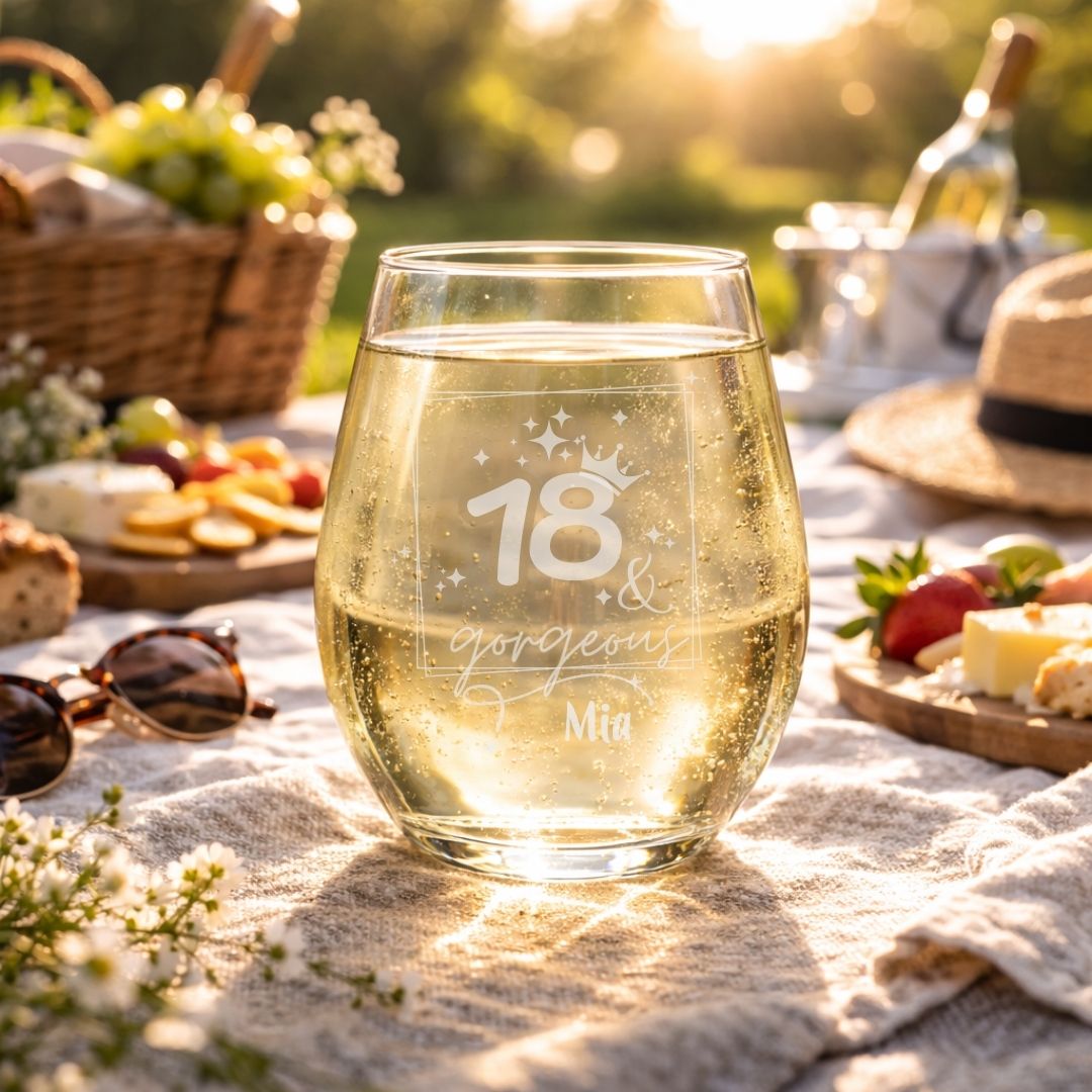 personalised-18th-birthday-stemless-wine-glass-fun-design-laser-etched
