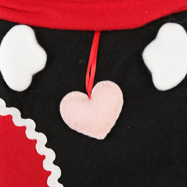 Personalised Fun Black Cat Christmas Stocking Detail