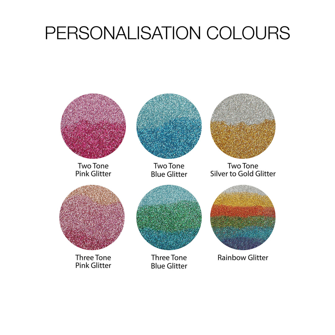 Personalised Pastel Iridescent 18th Birthday Wine Glass - Glitter Calligraphy options